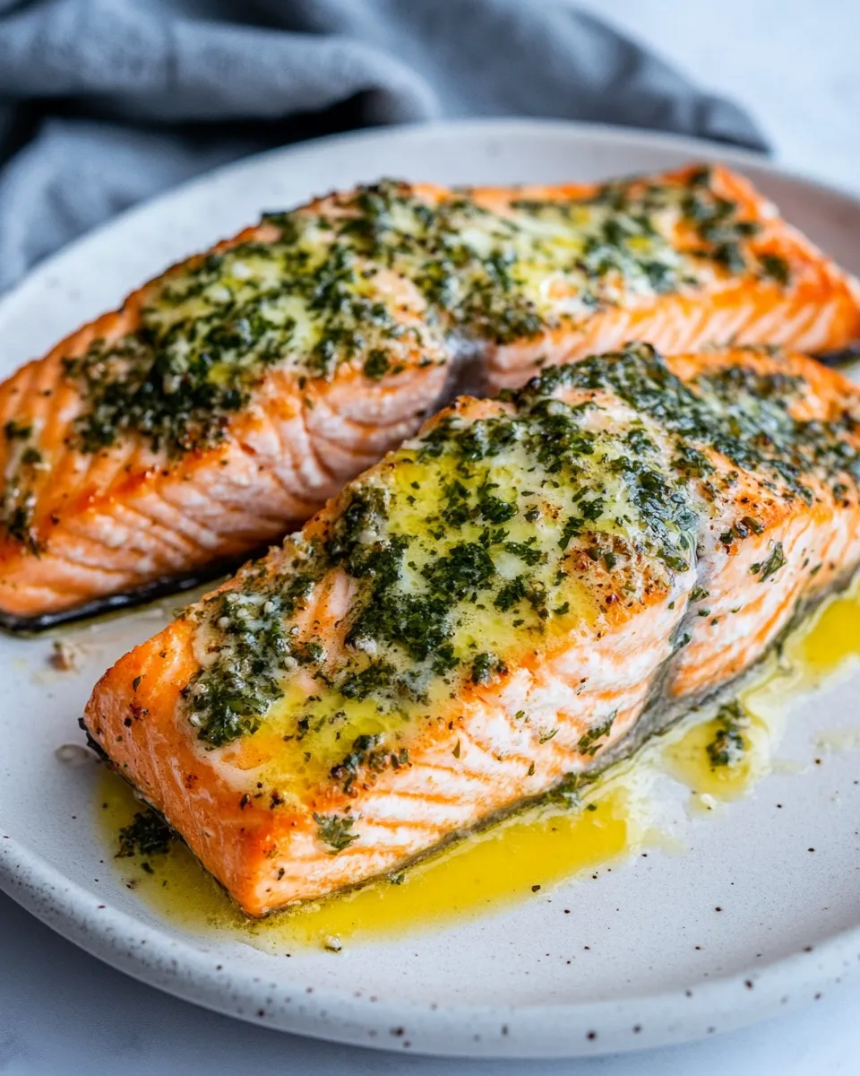 Classic Garlic Butter Baked Salmon image