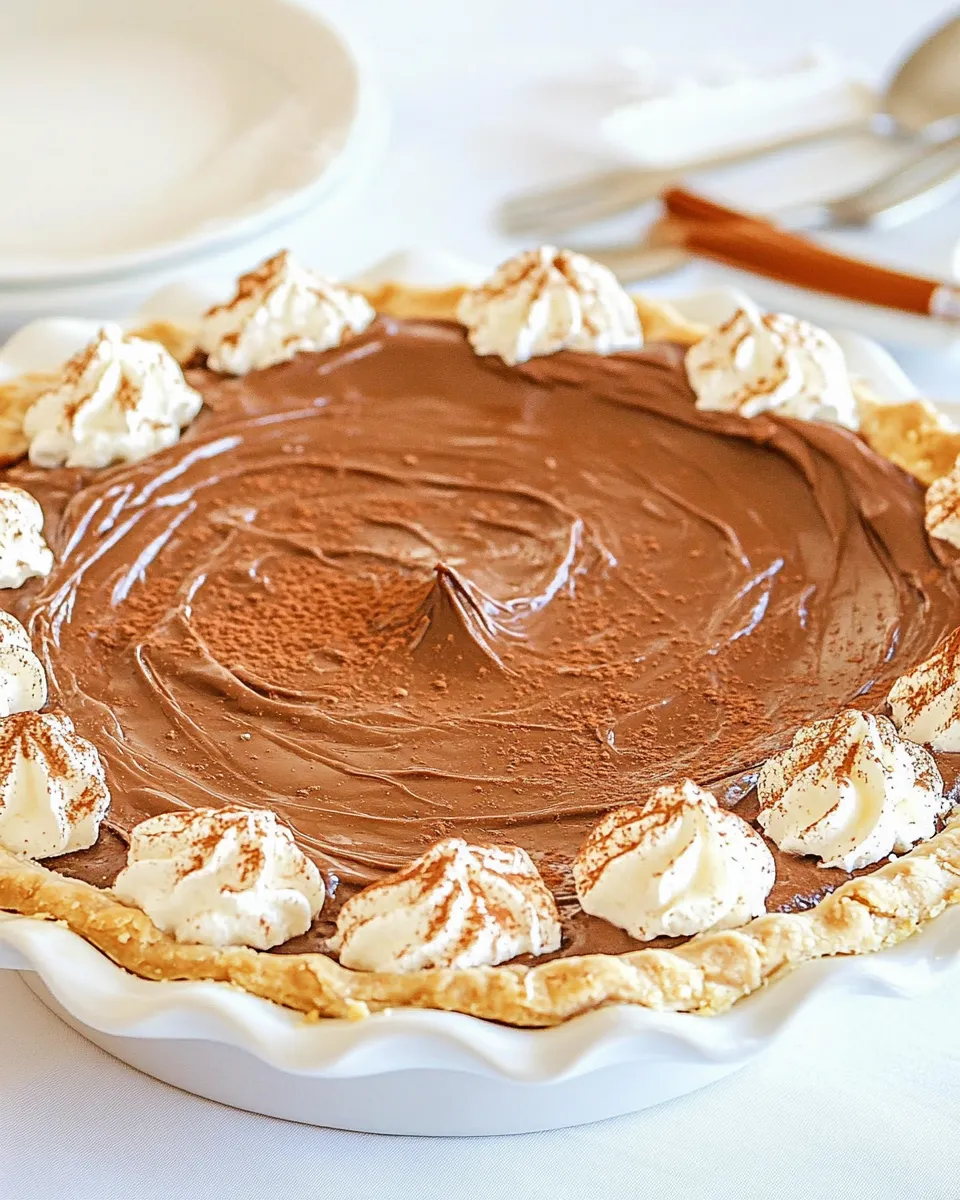 Classic Homemade Chocolate Cream Pie image