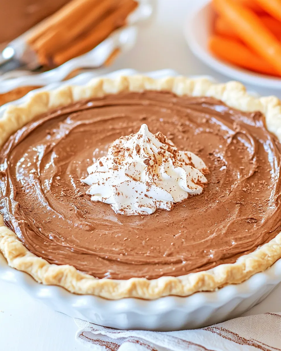 Tasty Homemade Chocolate Cream Pie dish photo