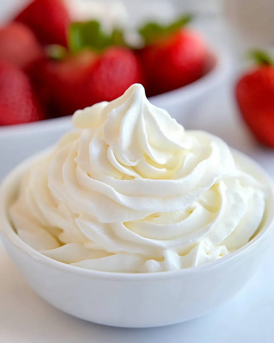 Quick Homemade Whipped Cream food shot
