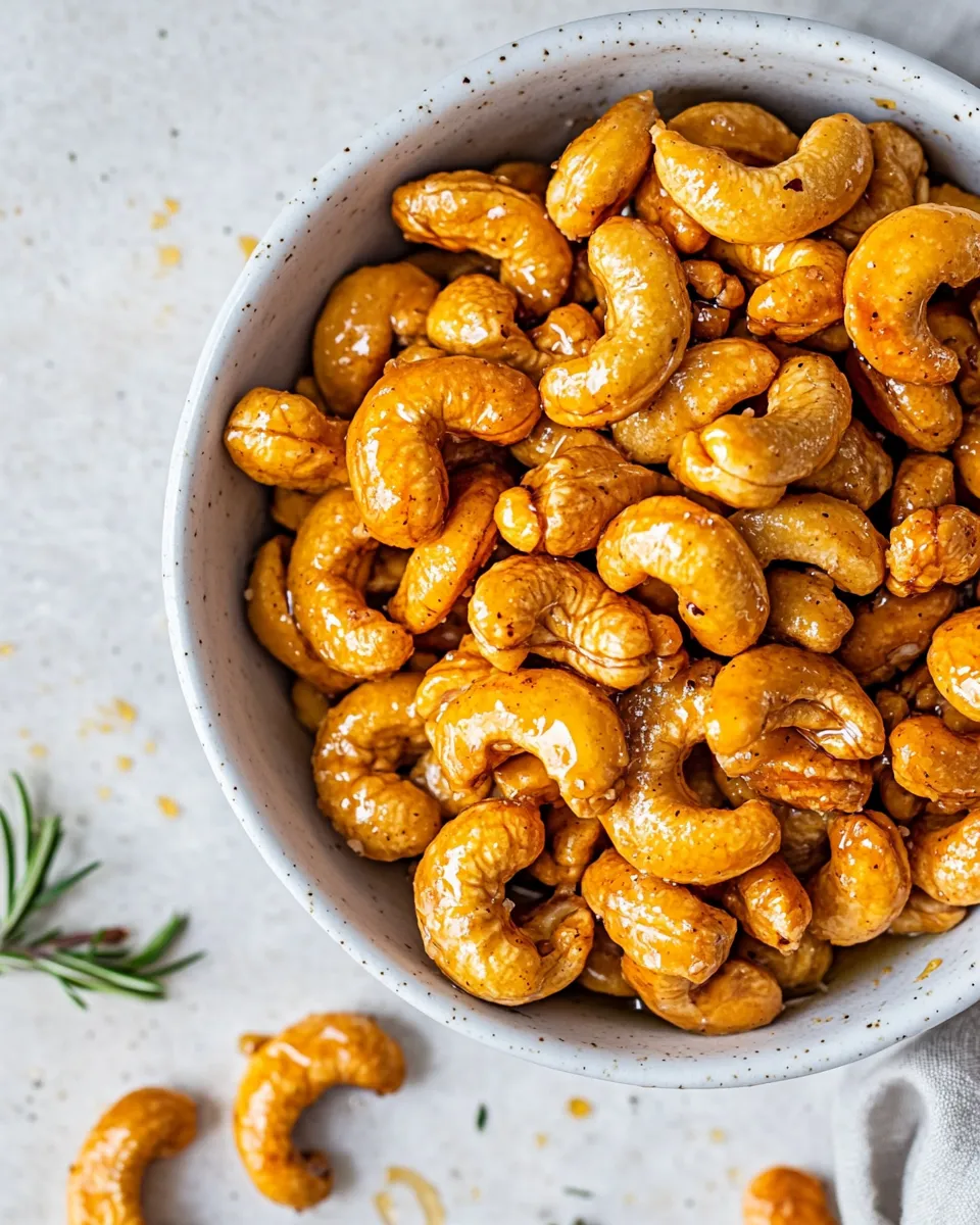 Easy Honey Roasted Cashews food shot