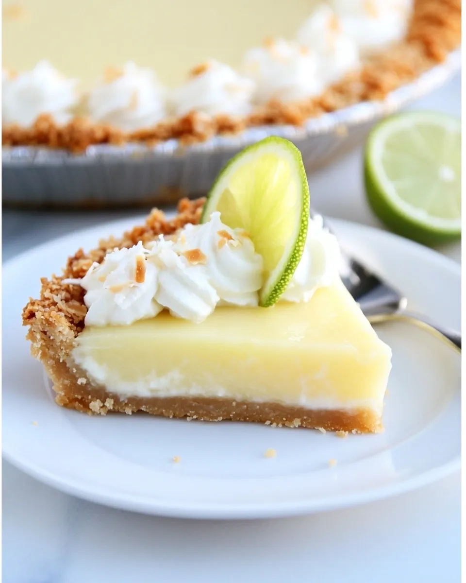 Easy Key Lime Pie with Coconut Macaroon Crust dish photo