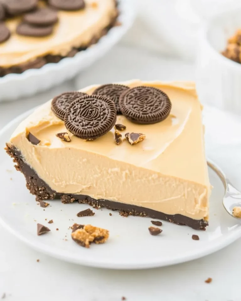 Homemade No-Bake Peanut Butter Silk Oreo Pie recipe photo