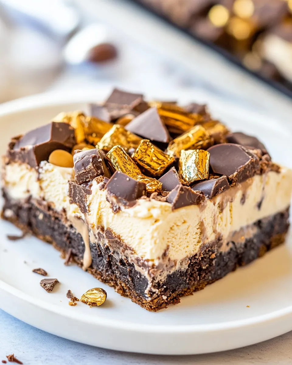 Classic Peanut Butter Ice Cream Brownies image