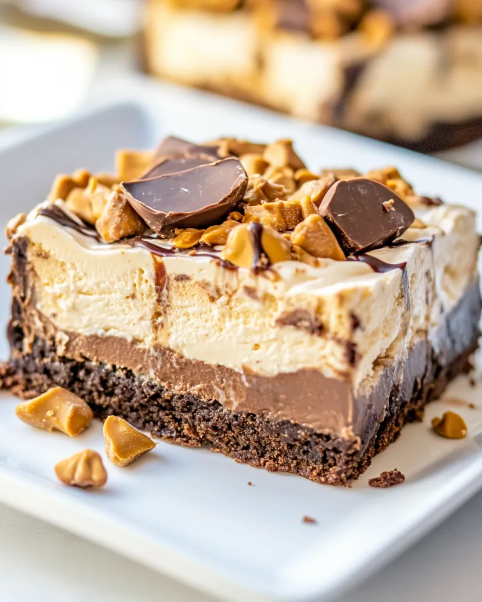 Easy Peanut Butter Ice Cream Brownies recipe photo