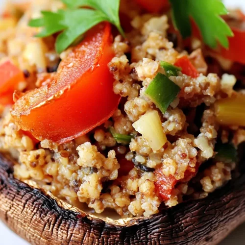Delicious Quinoa Stuffed Portobello Mushrooms photo
