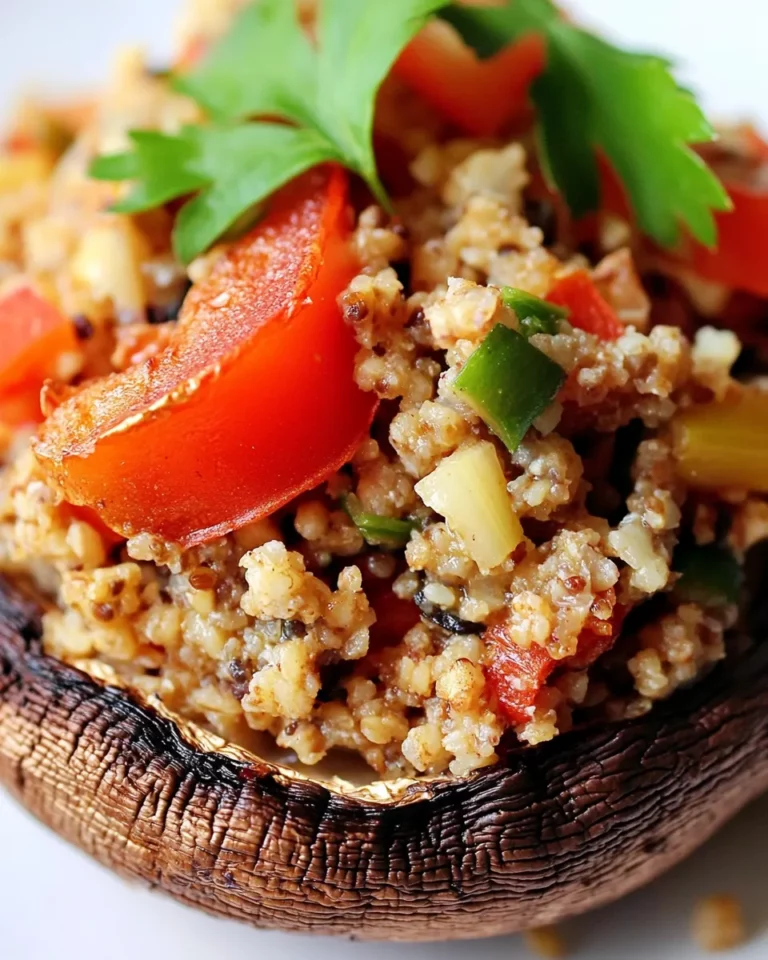 Delicious Quinoa Stuffed Portobello Mushrooms photo