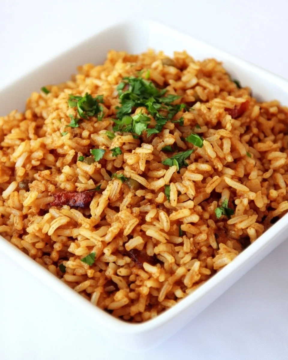 Classic Restaurant Style Mexican Rice dish photo