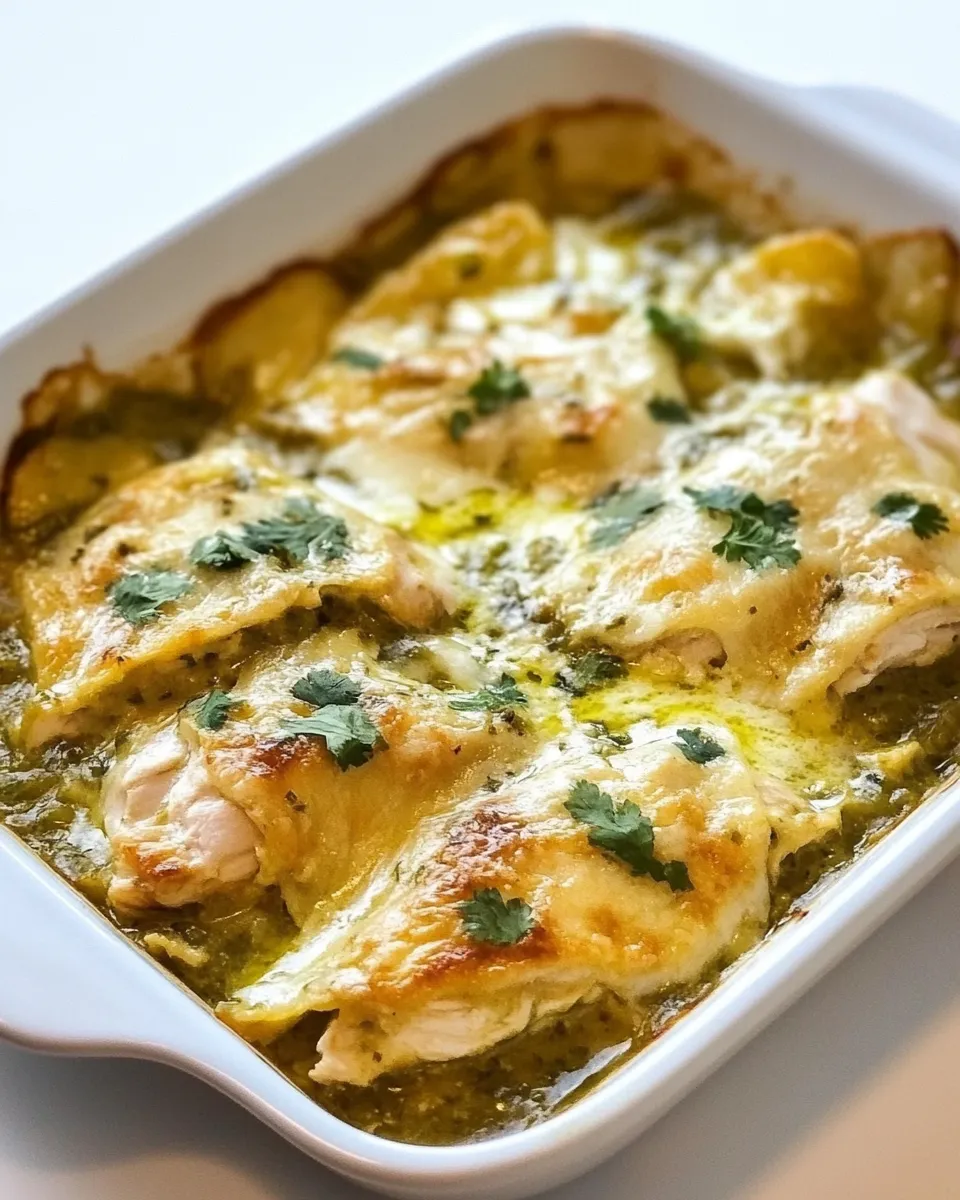 Delicious Salsa Verde Chicken Casserole dish photo