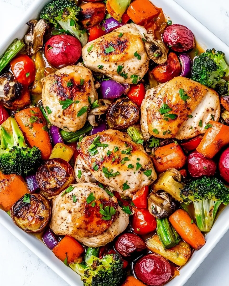 Easy Sheet Pan Chicken and Veggies dish photo