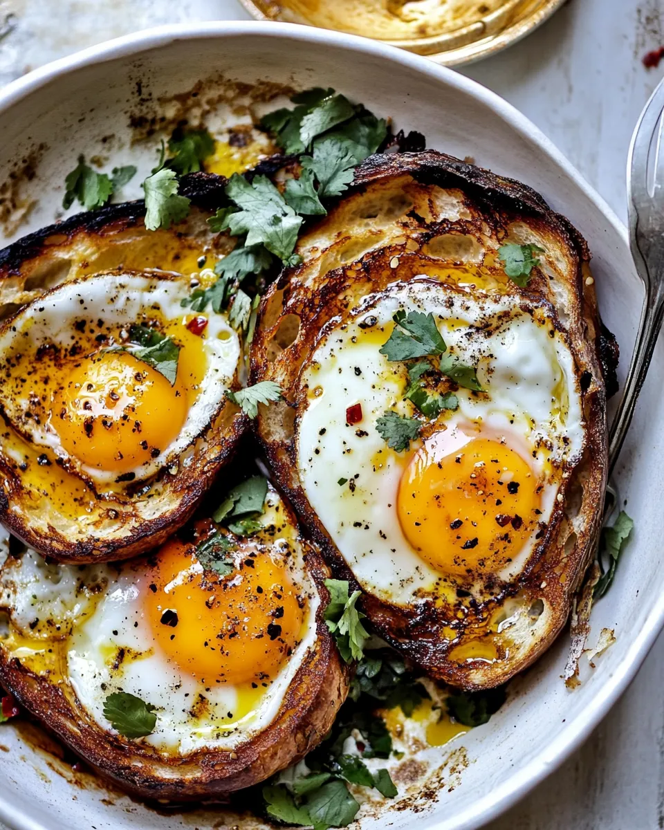 Classic Spicy Moroccan Fried Eggs. dish photo