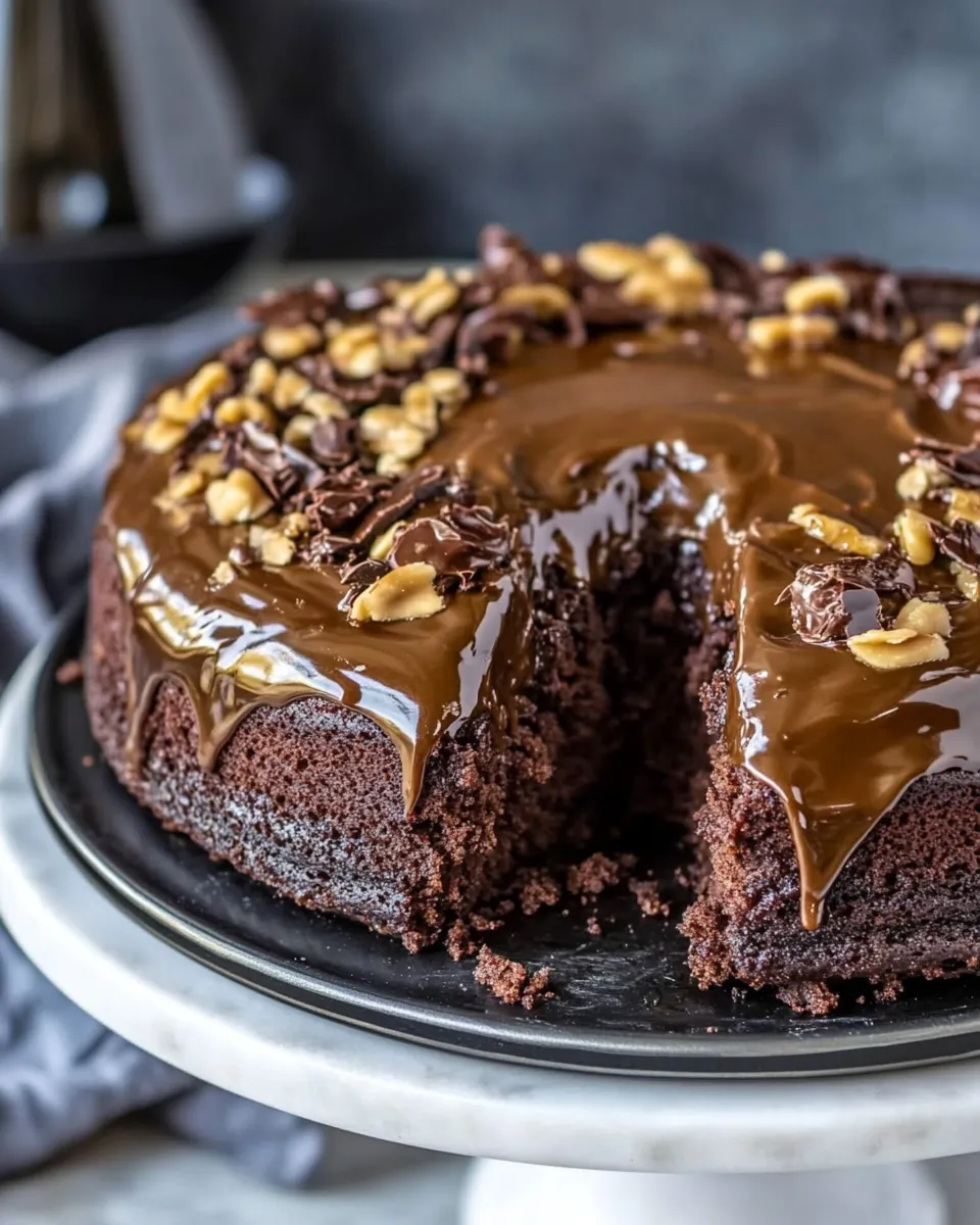 Classic Turtle Cake (Chocolate Brownie Cake Recipe) dish photo