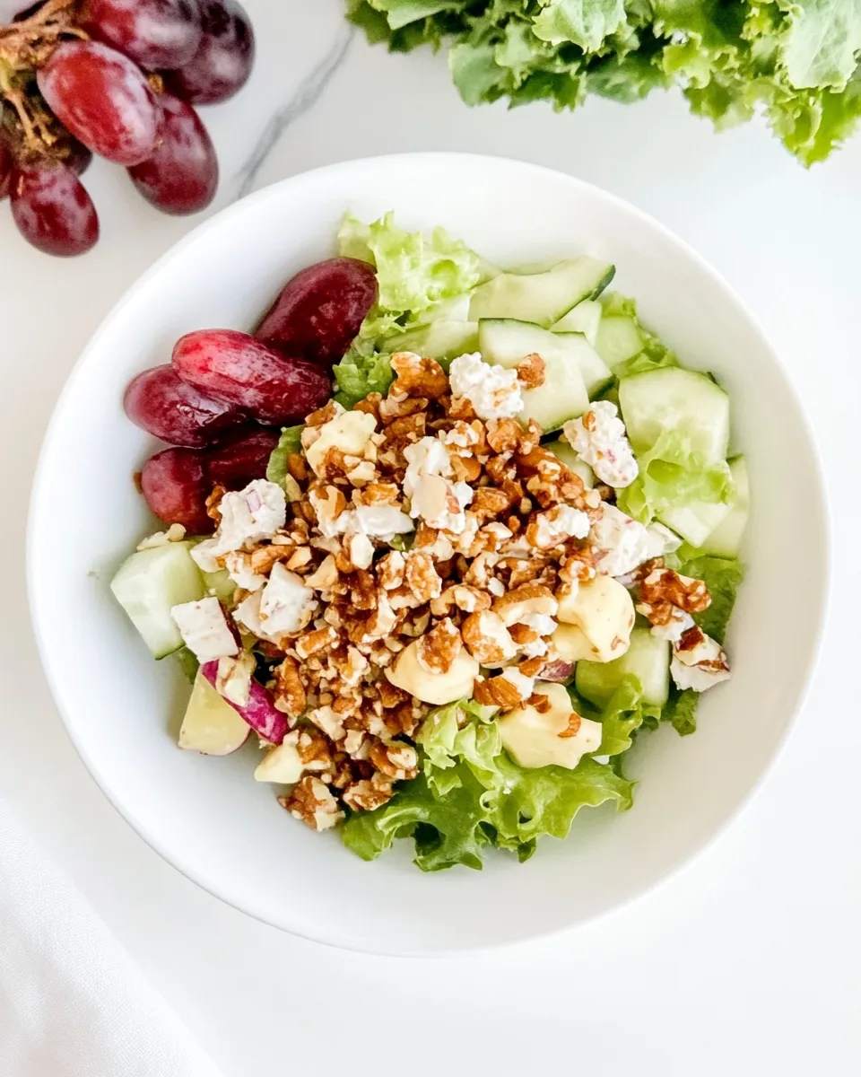 Easy Waldorf Salad food shot