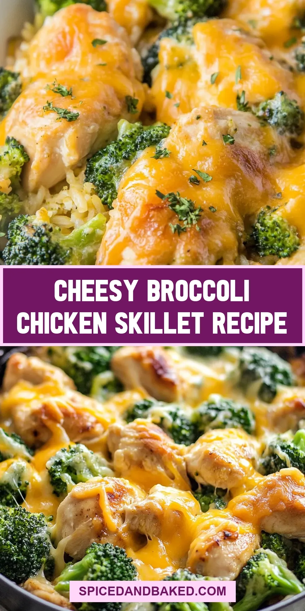 Creamy Cheesy Broccoli Chicken Skillet