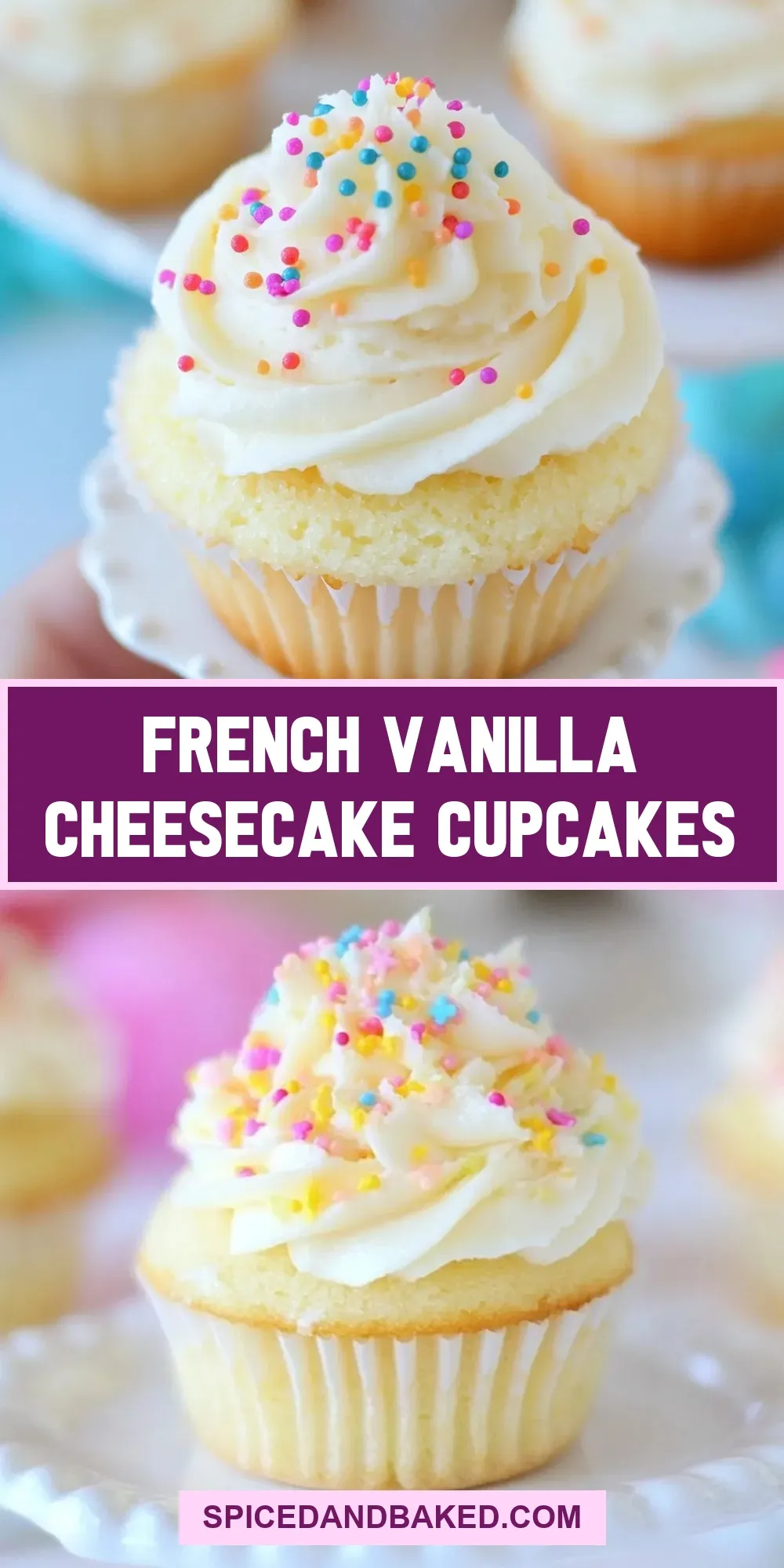 The Best French Vanilla Cheesecake Cupcakes Ever