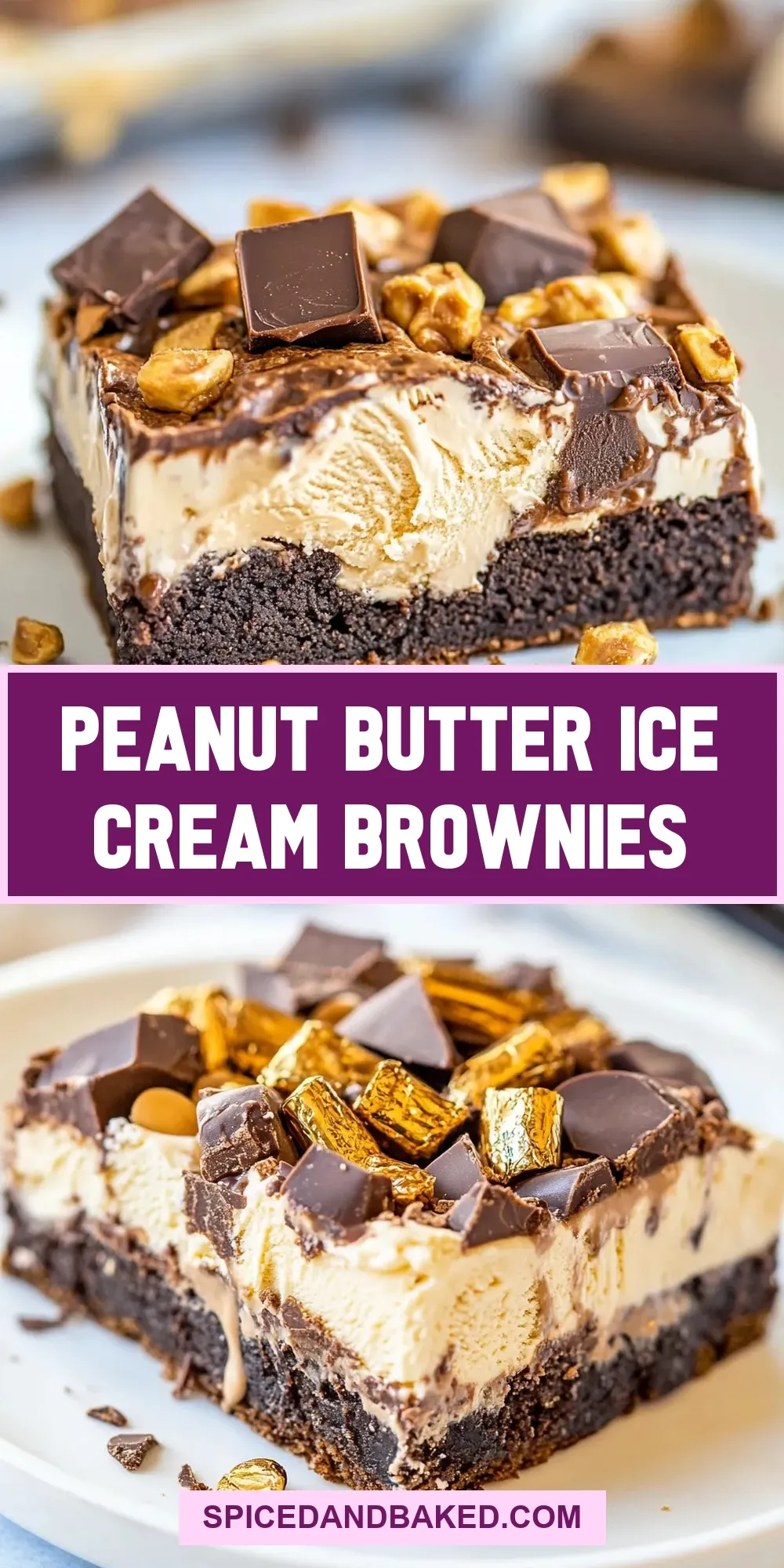 How To Make Healthy Peanut Butter Ice Cream Brownies