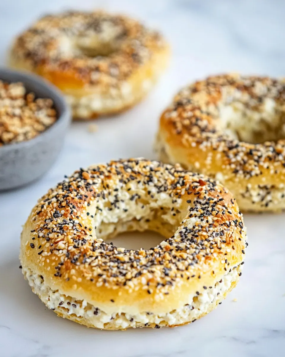 Healthy 2-Ingredient Cottage Cheese Bagels image