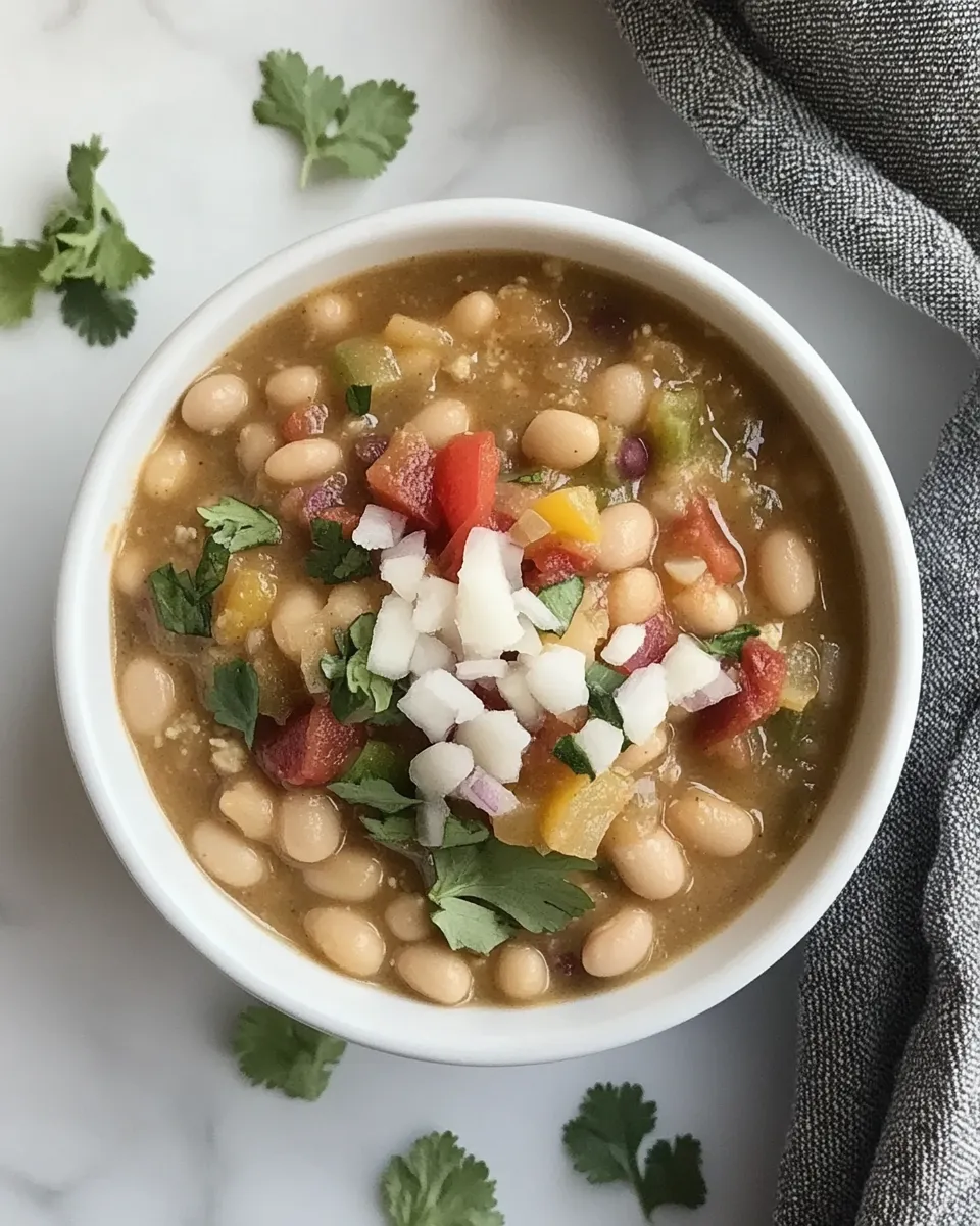 Easy 20-Minute Vegetarian White Bean Chili Recipe photo