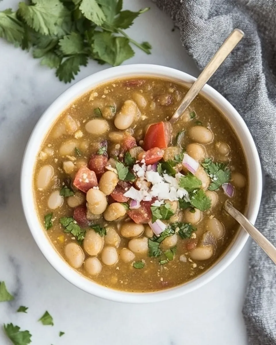 Quick 20-Minute Vegetarian White Bean Chili Recipe image