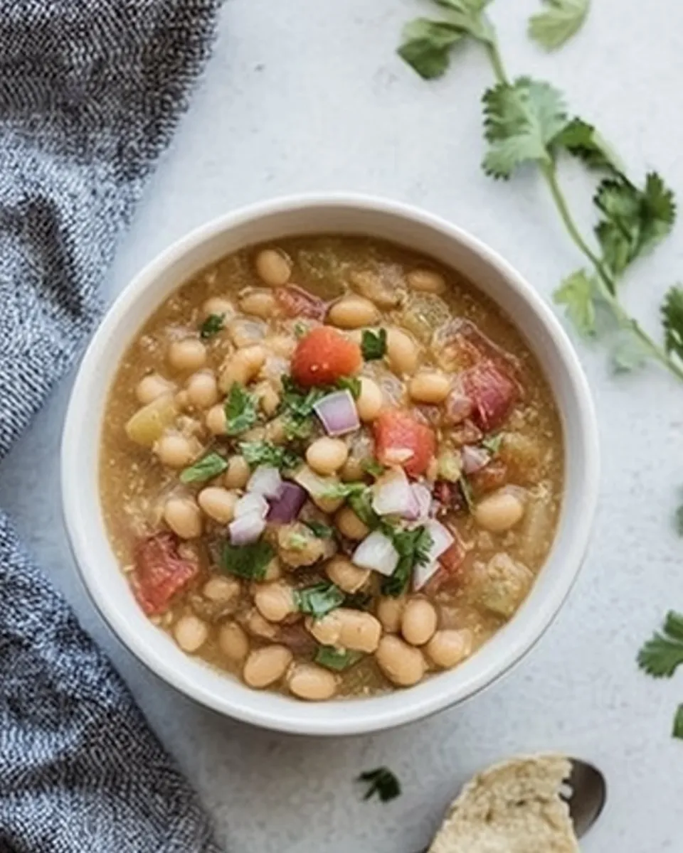 Healthy 20-Minute Vegetarian White Bean Chili Recipe recipe photo