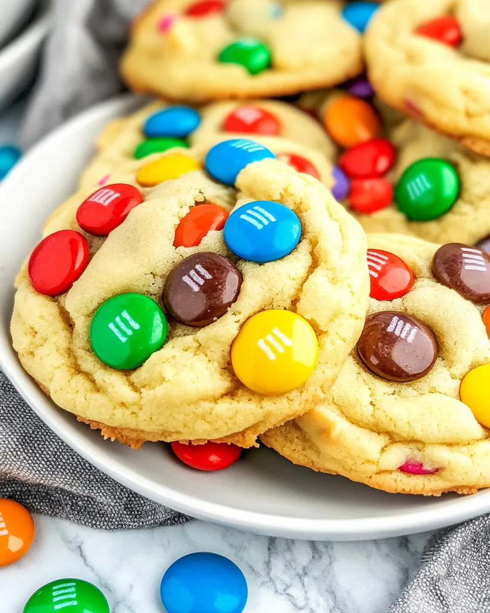 Delicious 2 Ingredient M&M Cookies image
