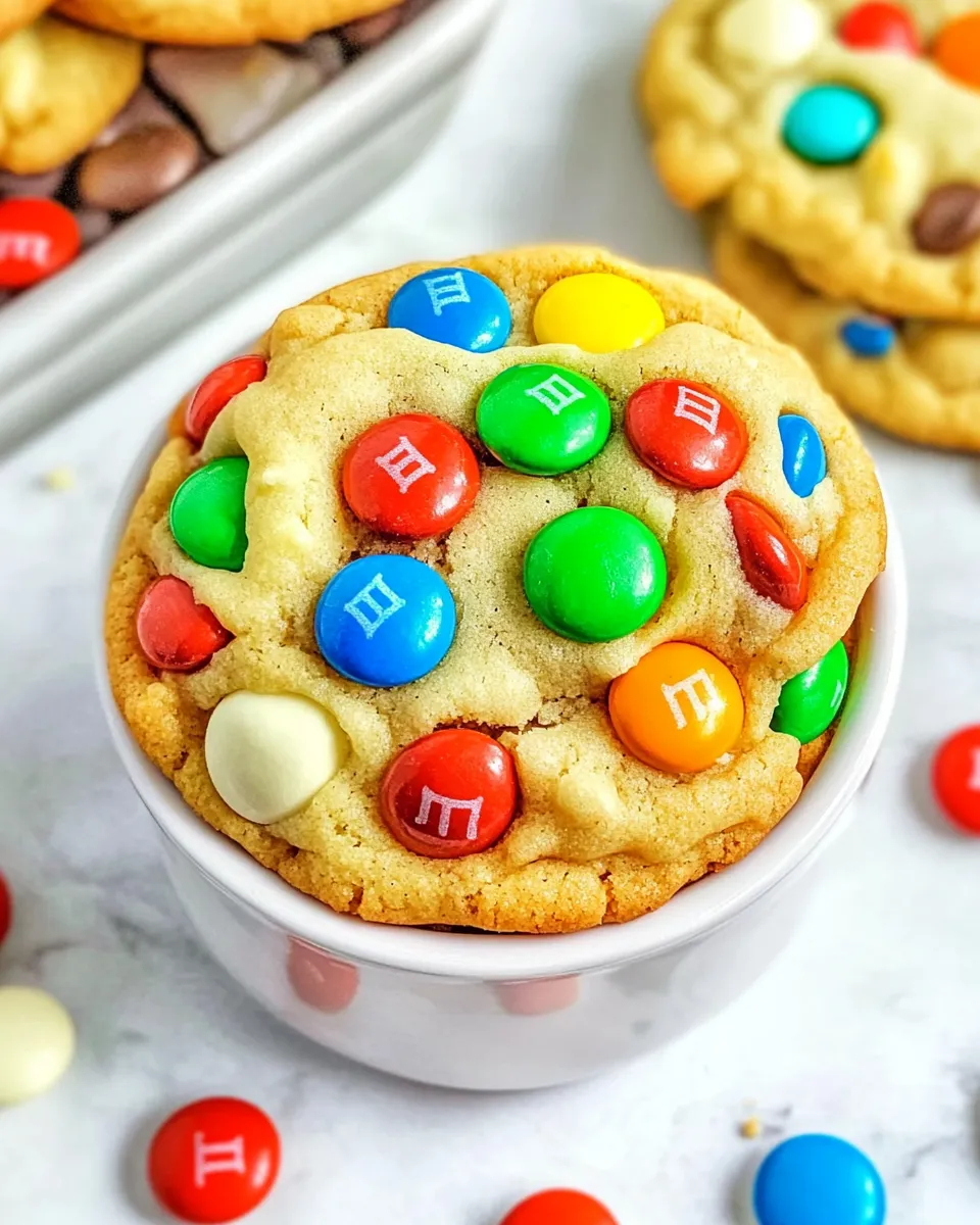 Quick 2 Ingredient M&M Cookies recipe photo