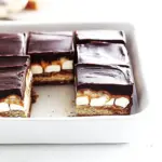 Homemade 3-Layer Caramel and Chocolate Marshmallow Bars photo