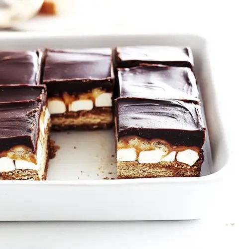 Homemade 3-Layer Caramel and Chocolate Marshmallow Bars photo