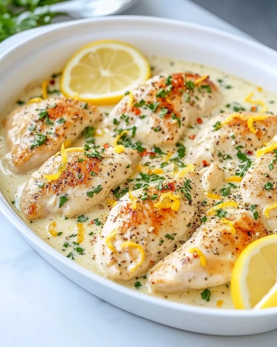 Delicious 30-Minute Creamy Lemon Garlic Chicken image