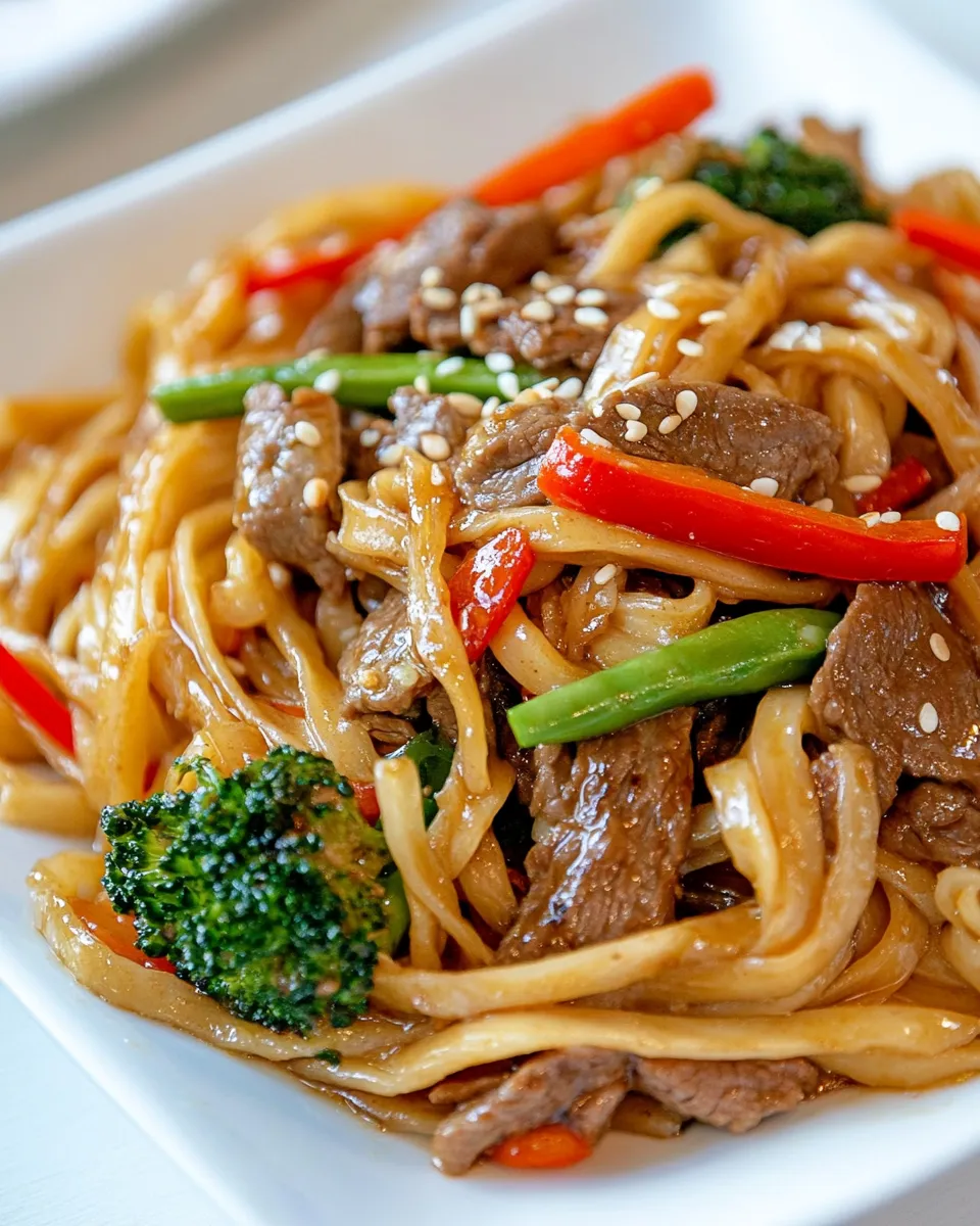 Easy 30-Minute Stir Fry Beef and Noodles Recipe photo