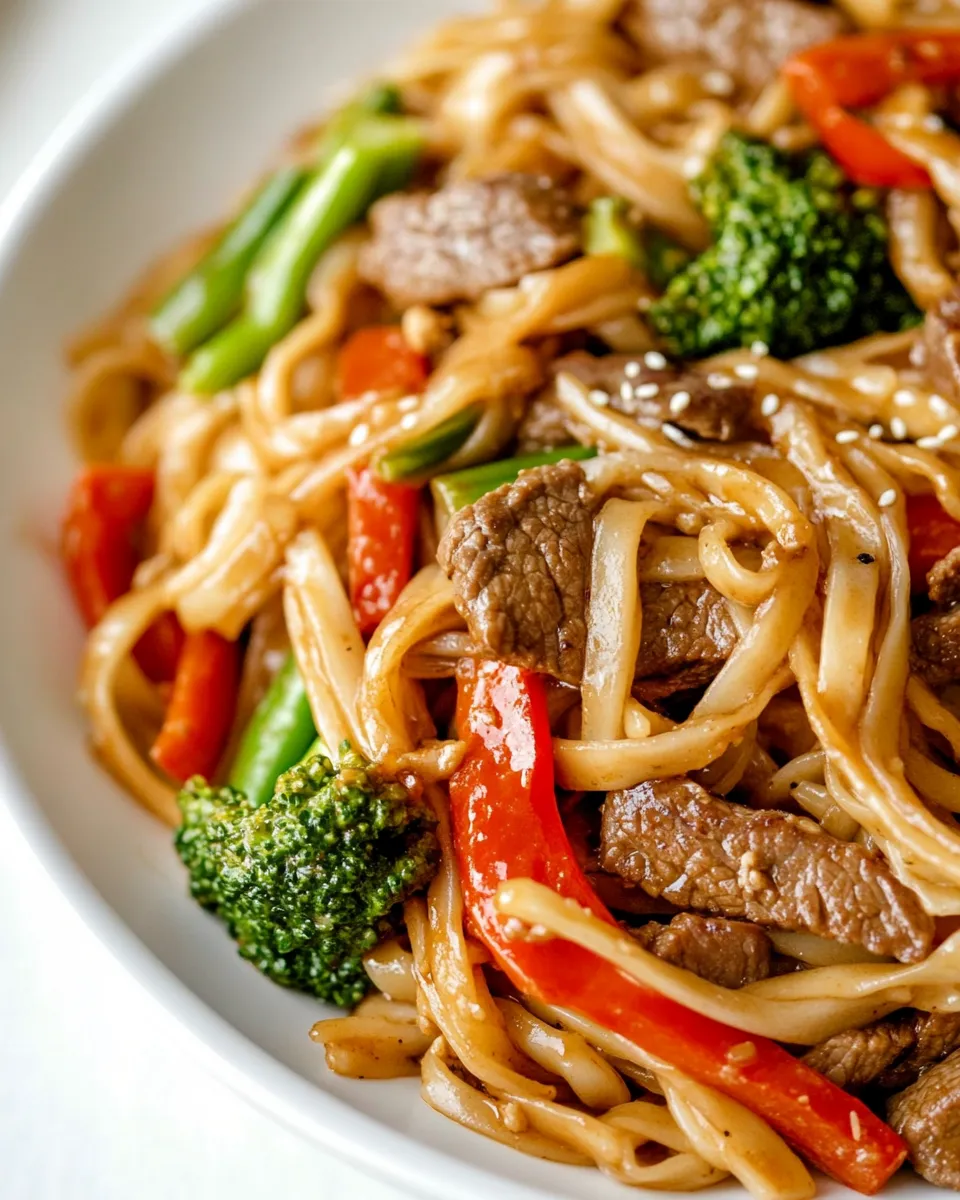 Delicious 30-Minute Stir Fry Beef and Noodles Recipe image