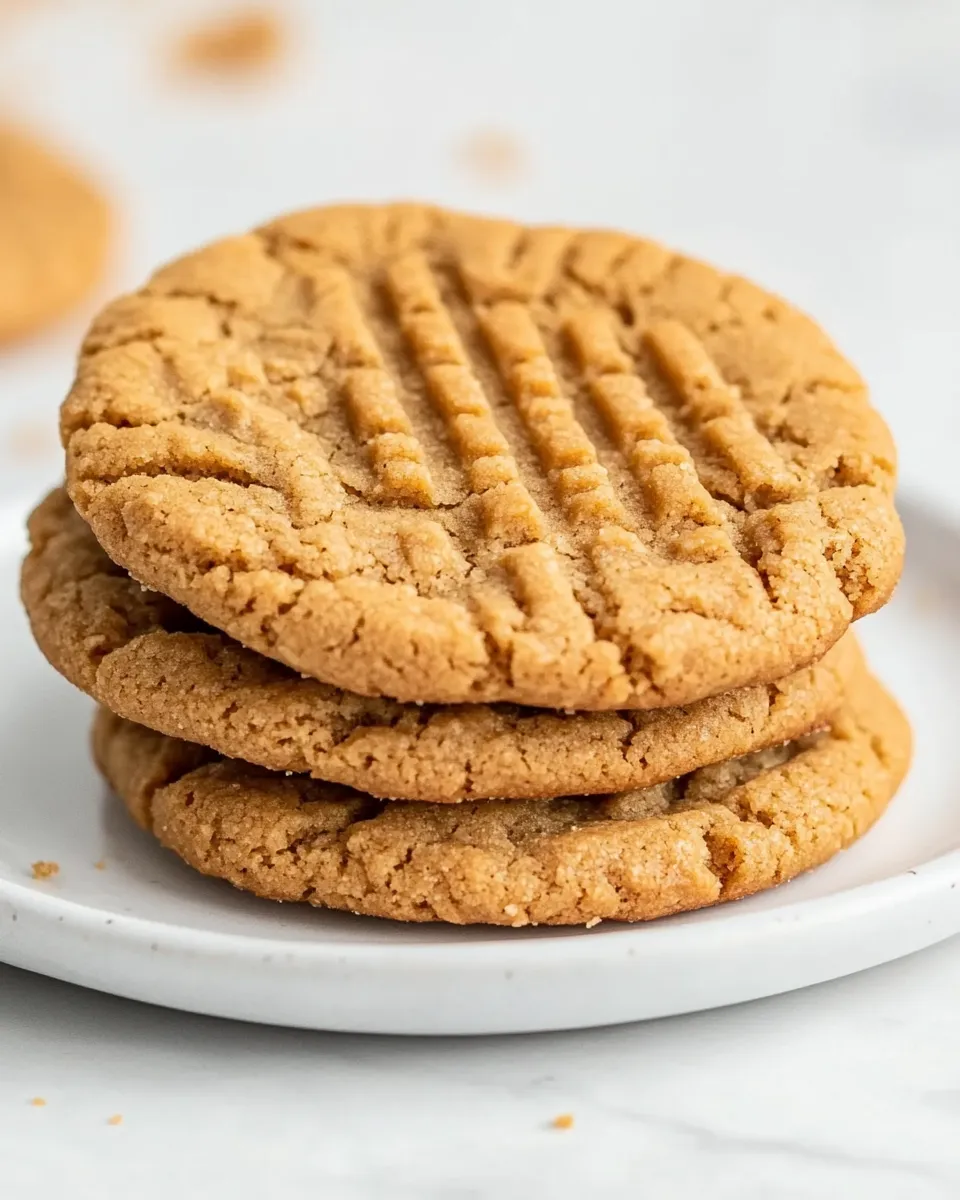 Quick 3 ingredient Peanut Butter Cookies shot