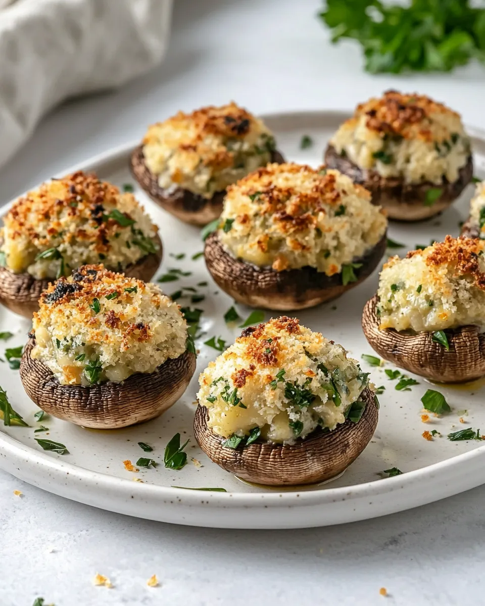 Delicious Air-Fryer Stuffed Mushrooms dish photo