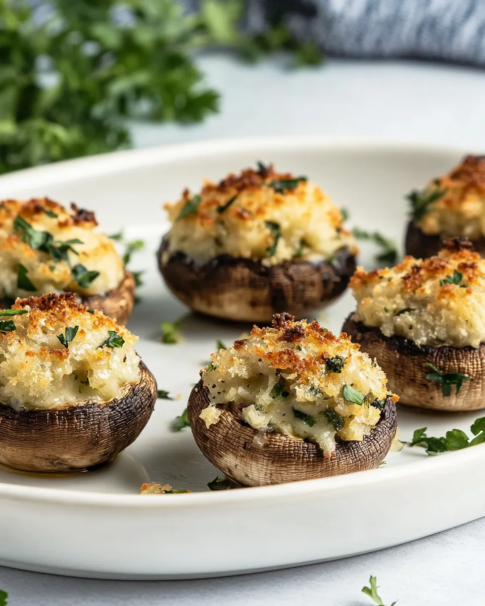 Quick Air-Fryer Stuffed Mushrooms image