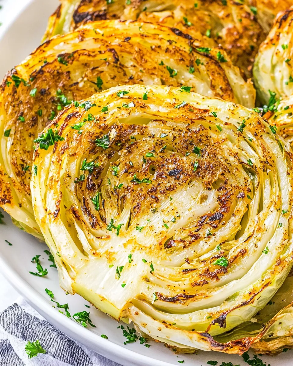Quick Air Fryer Cabbage Steaks dish photo