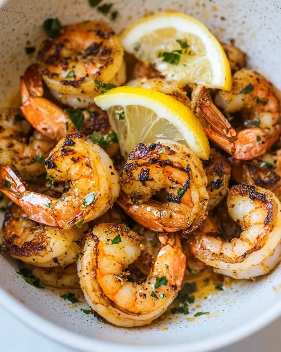 Delicious Air Fryer Lemon Garlic Shrimp image