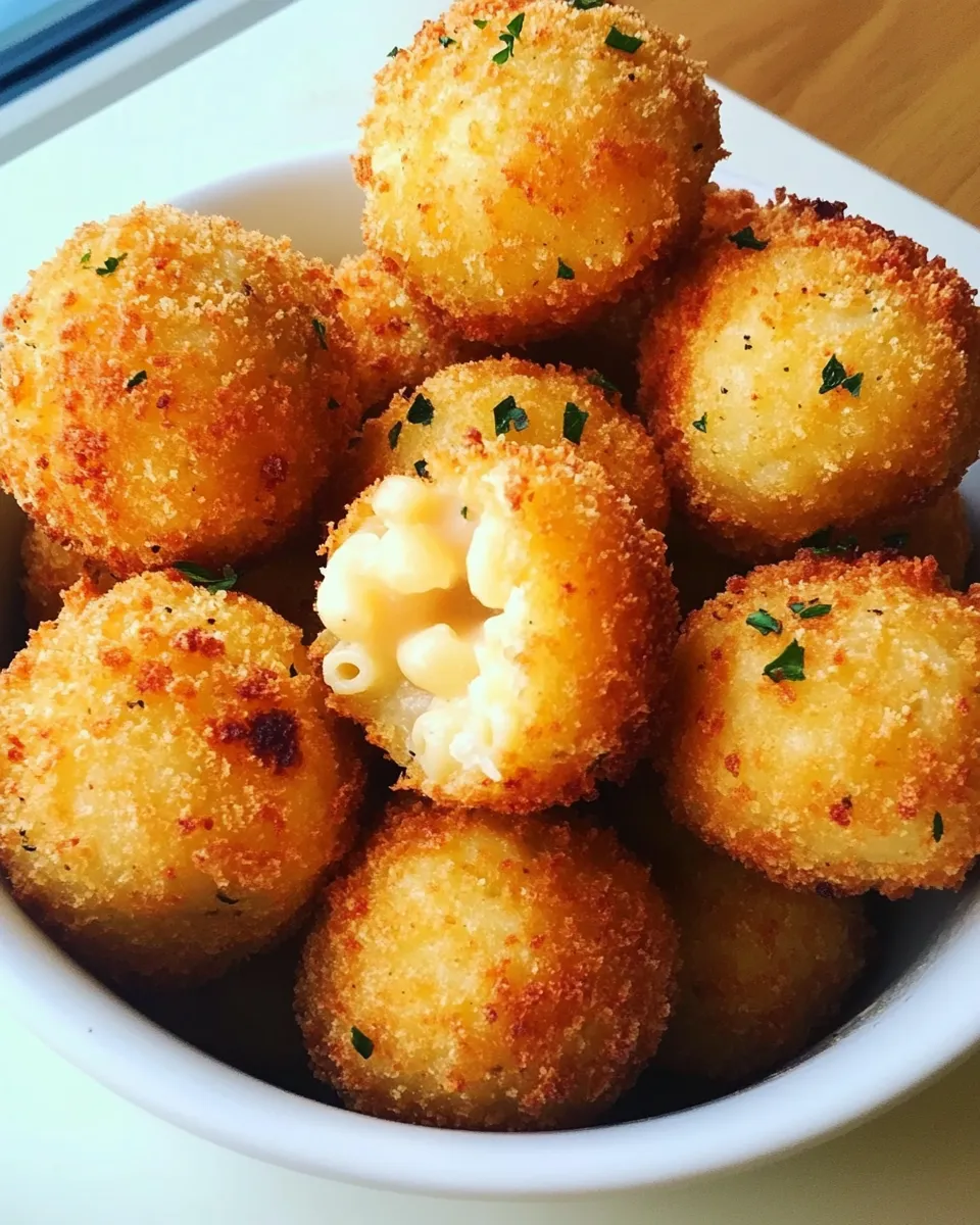 Quick Air Fryer Mac And Cheese Balls (Premade OR Frozen) shot