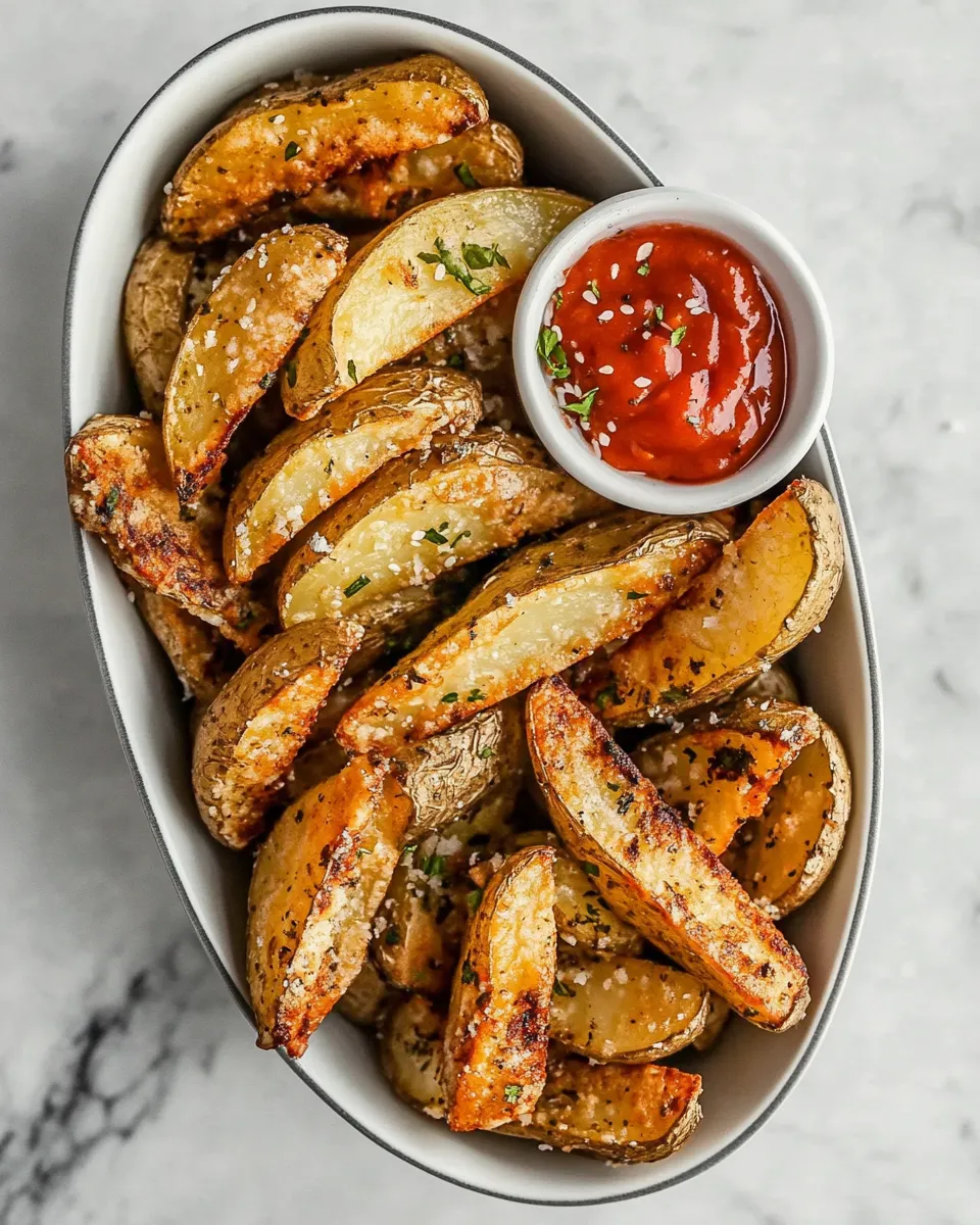 Delicious Air Fryer Potato Wedges shot
