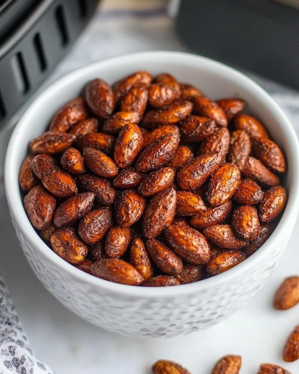 Quick Air Fryer Roasted Almonds shot
