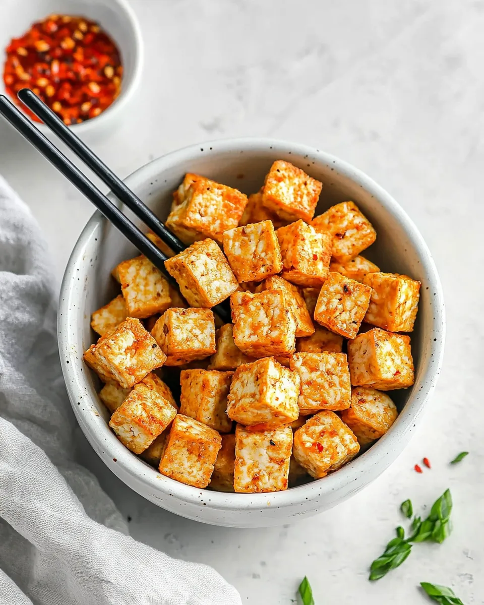 Tasty Air Fryer Tofu shot