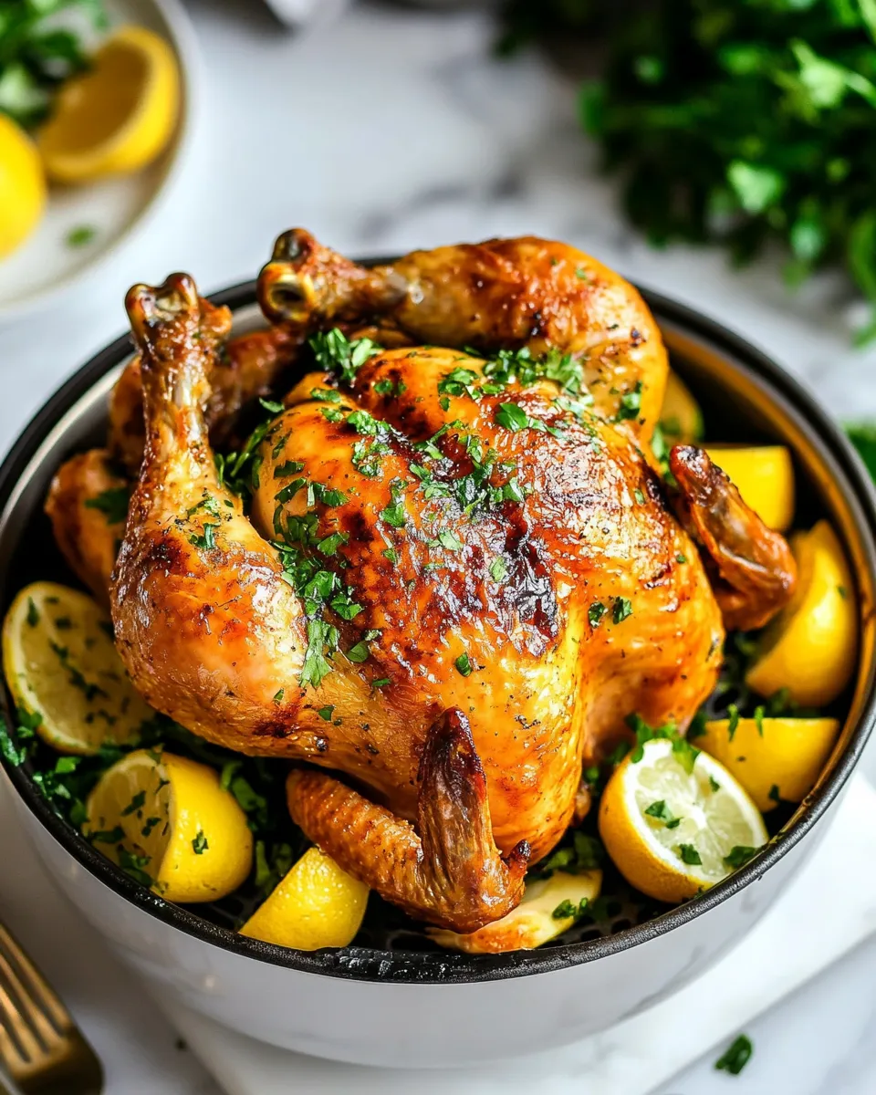 Homemade Air Fryer Whole Chicken photo