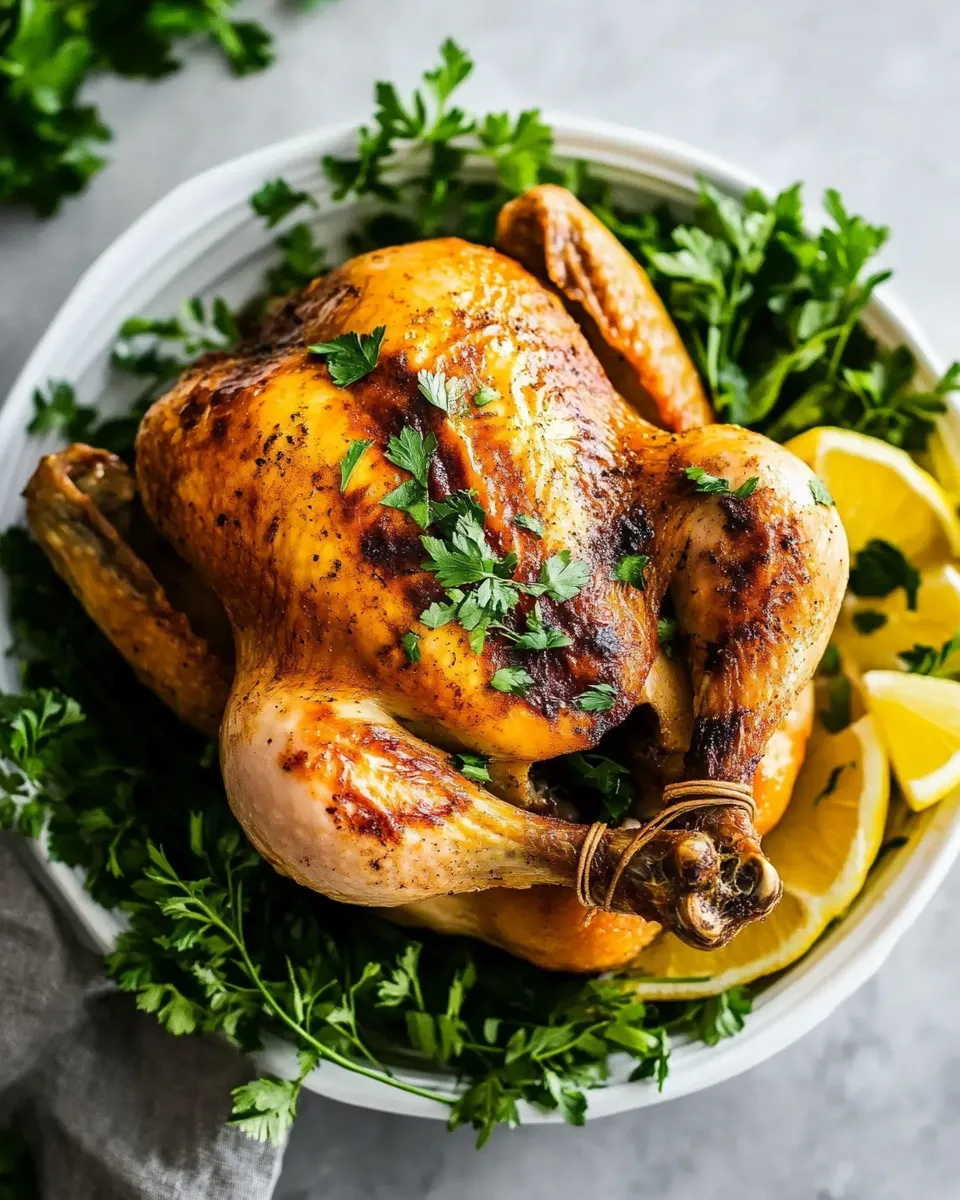 Delicious Air Fryer Whole Chicken shot