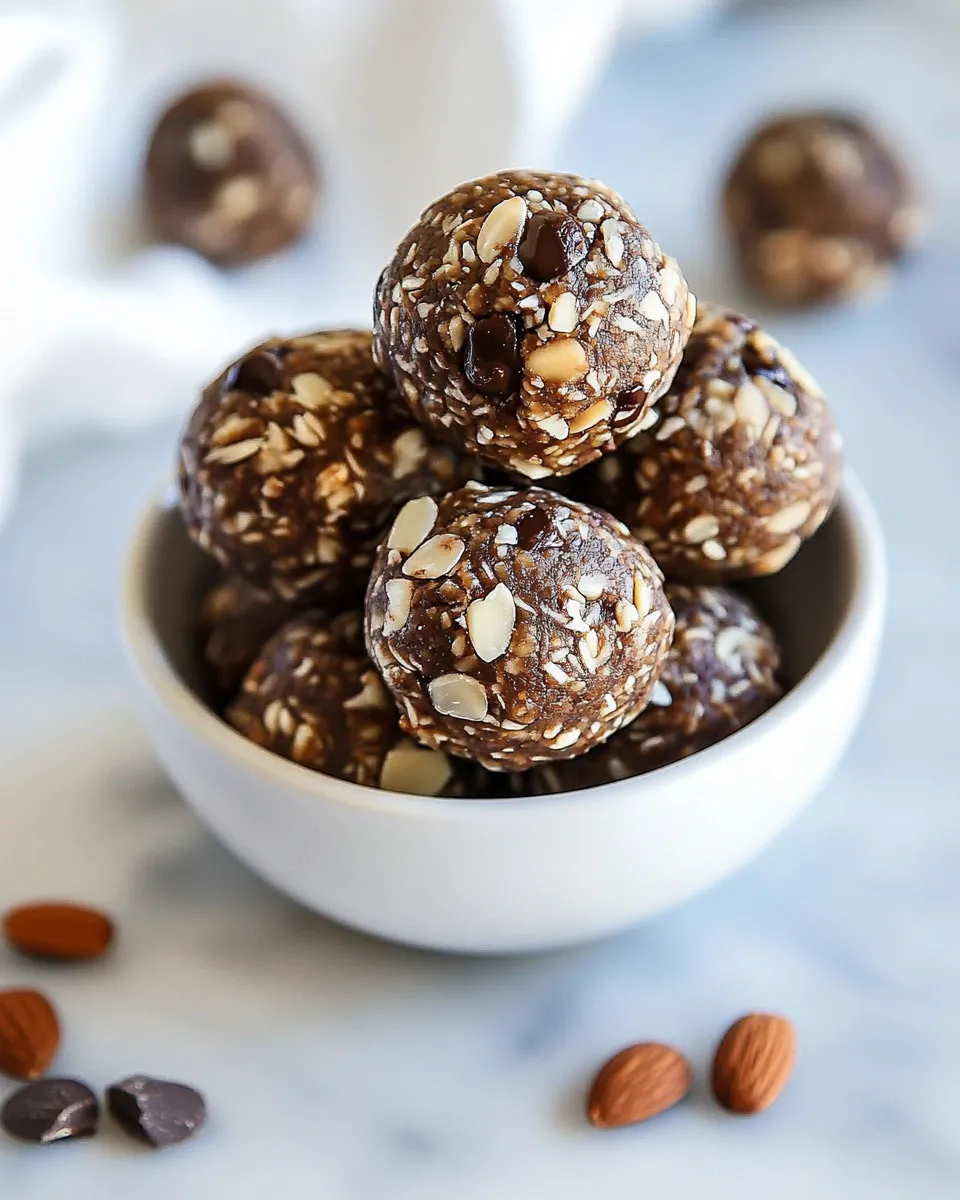 Healthy Almond Joy Energy Balls shot