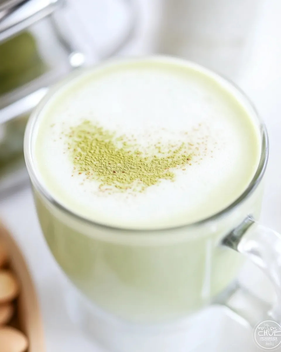 Delicious Almond Milk Matcha Latte shot