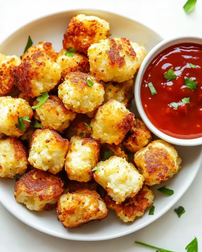 Homemade Amazingly Delicious Cauliflower Tots photo