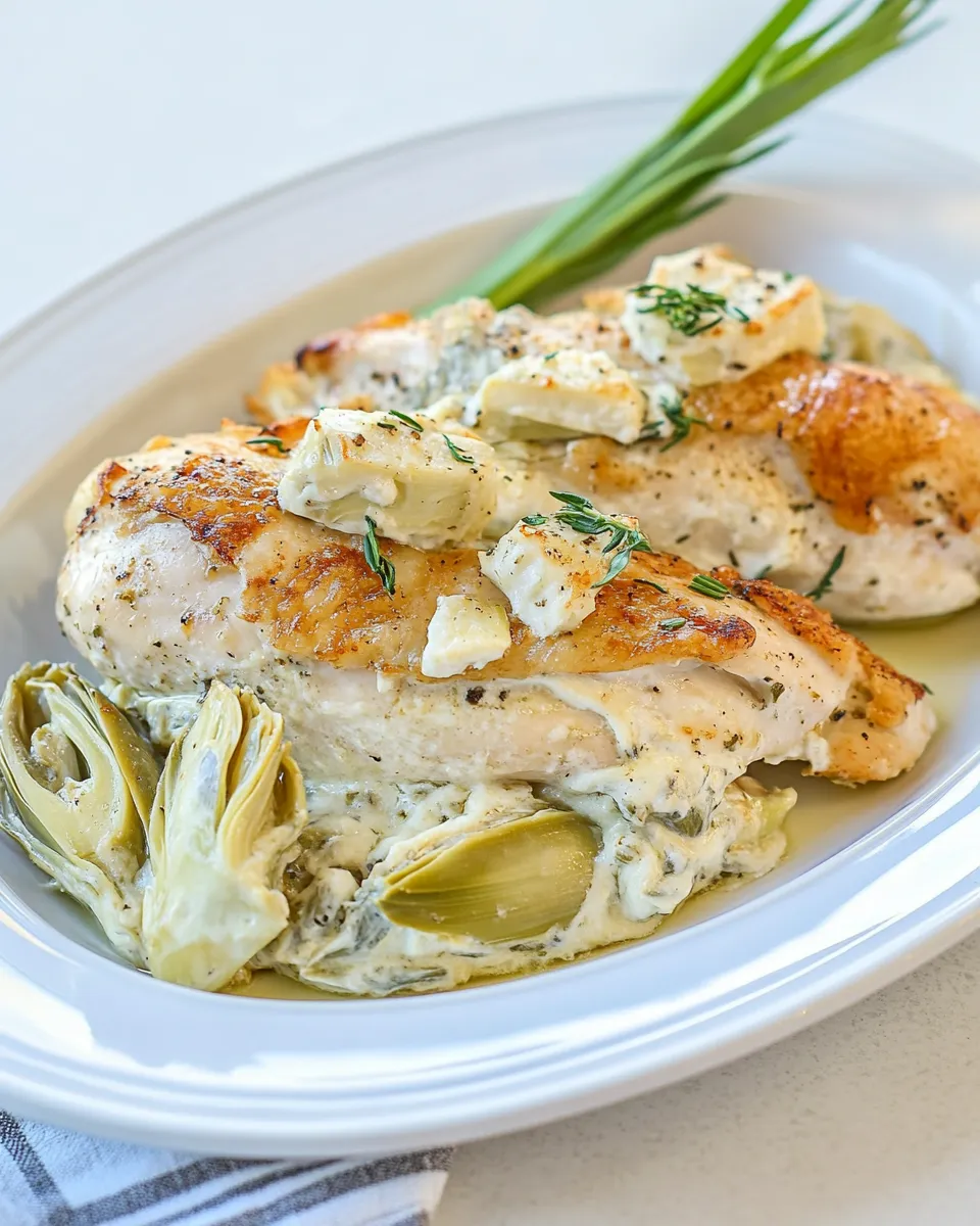Delicious Artichoke and Goat Cheese Stuffed Chicken dish photo
