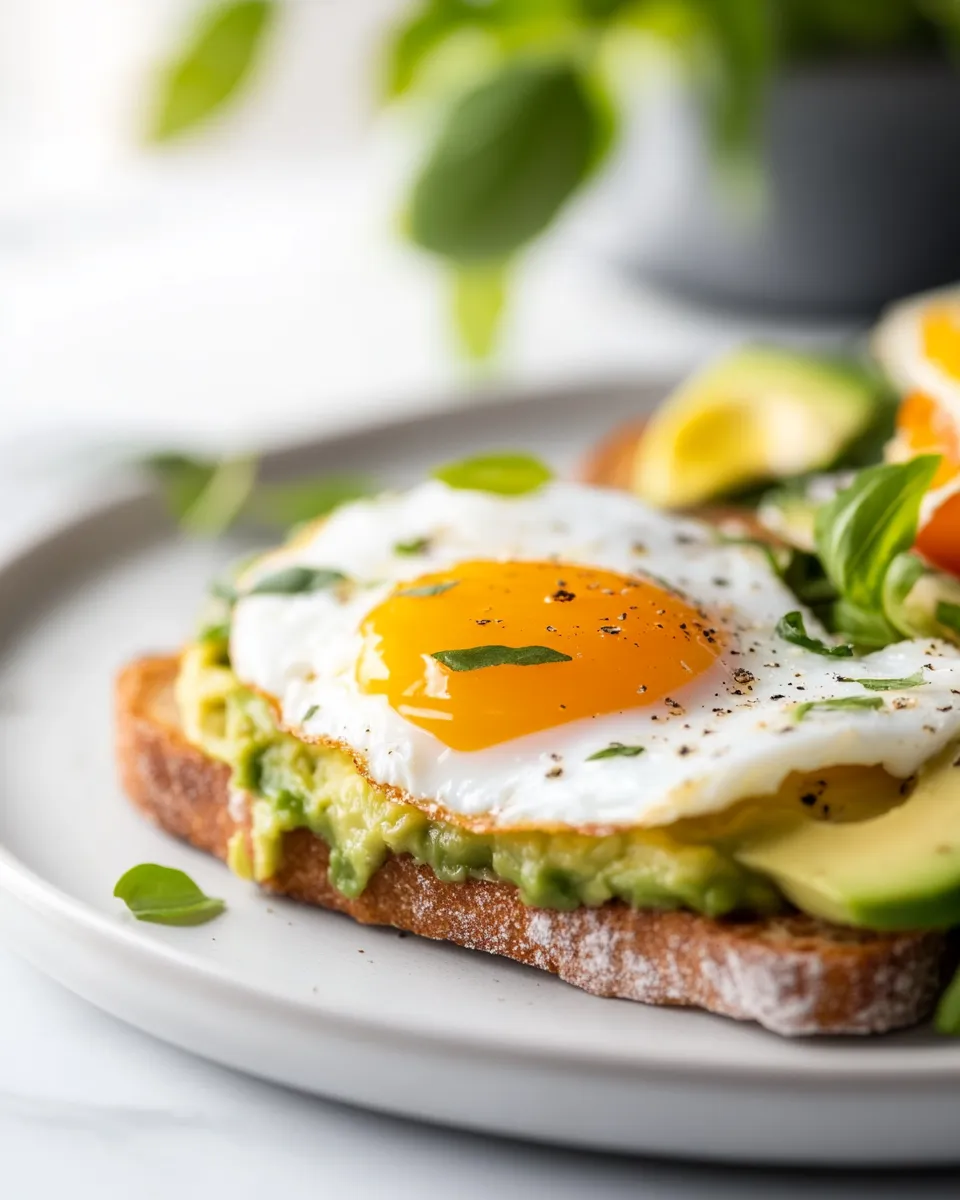 Homemade Avocado Toast with Egg (Sunnyside-Up) photo