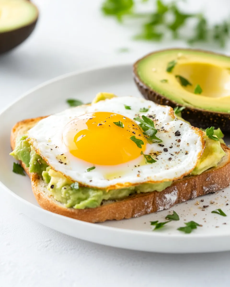 Delicious Avocado Toast with Egg (Sunnyside-Up) image