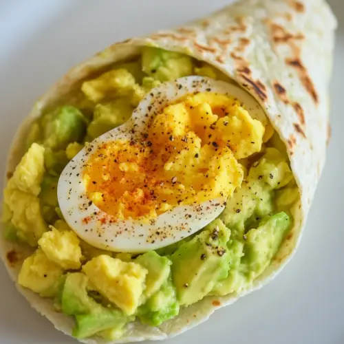 Homemade Avocado & Egg Protein Wrap photo