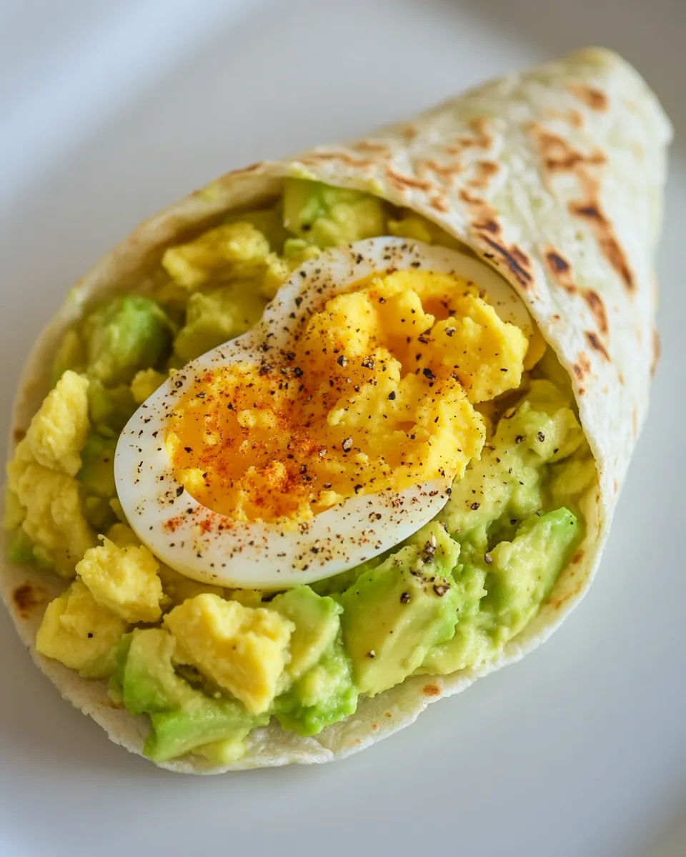 Homemade Avocado & Egg Protein Wrap photo